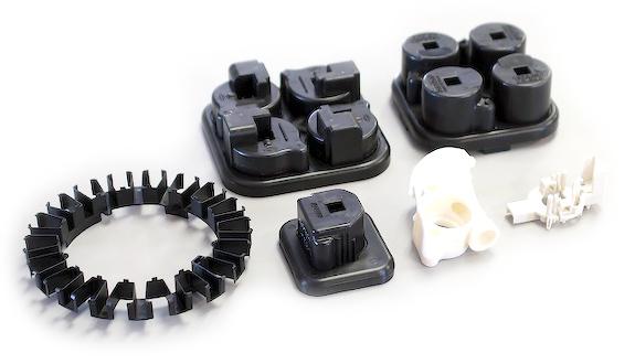 Assorted electrical-related molded parts